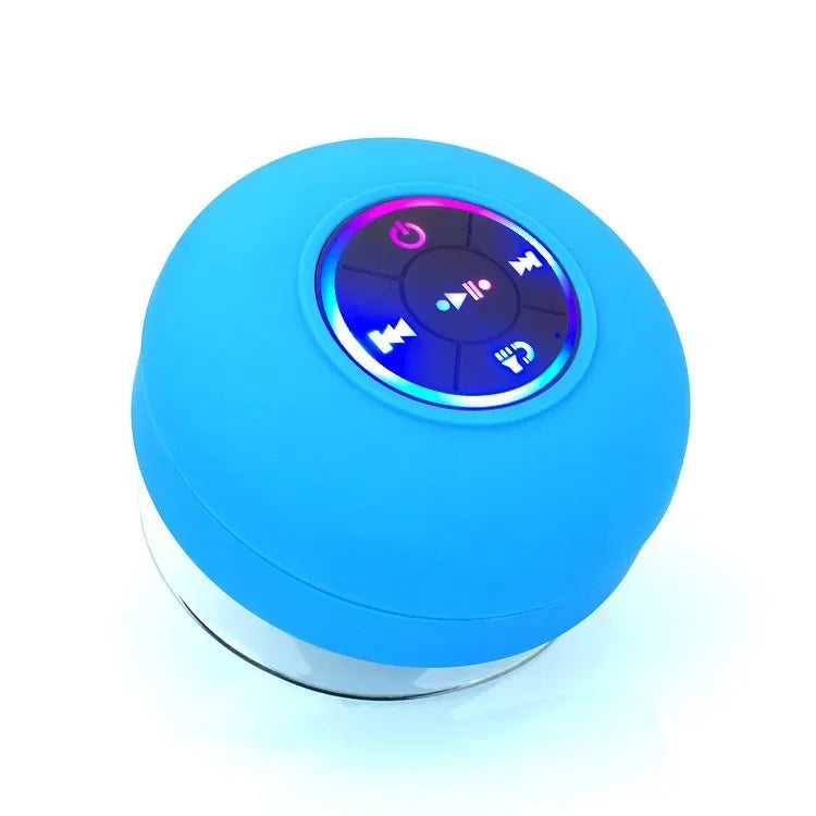 Mini Portable Wireless Waterproof Shower Speaker with LED Lights