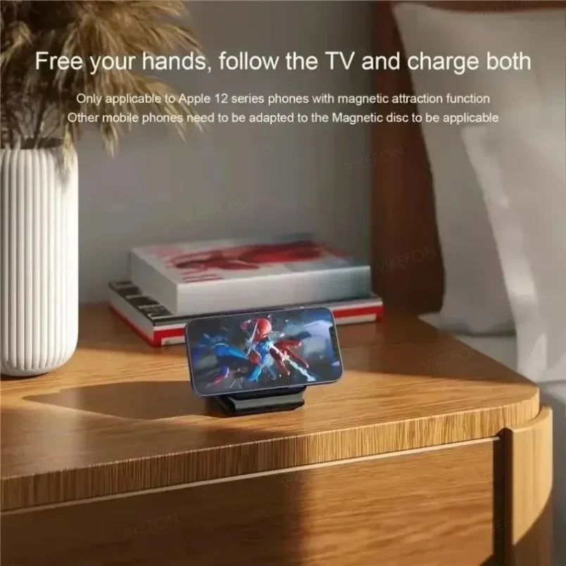 Foldalble Magnetic Wireless Charger Pad 3 in 1 Fast Charging Station for Iphone 15 14 13 12 Pro Max Apple Watch 8 7 6 Airpods